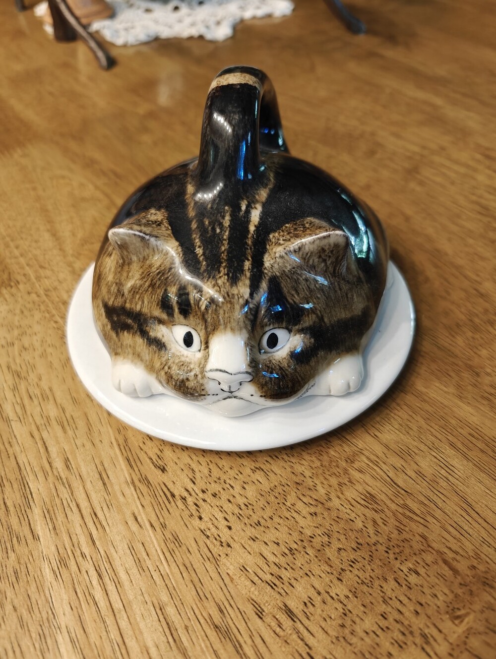 Signed Mike Hinton/Winstanley Pottery - Covered Butter Dish